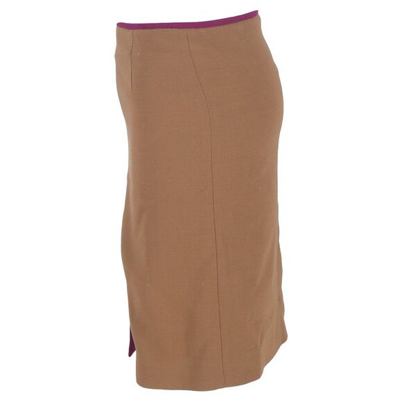 Pre Loved The Row Vintage Pencil Skirt Purple Detail Women brown | ochre Midi - Picture 3 of 6